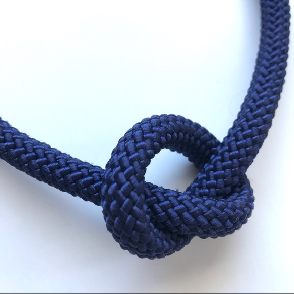 Navy blue rope necklace - Multiple ways to wear - Picture 12 of 13
